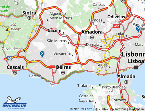 Mapa MICHELIN Barcarena - ViaMichelin