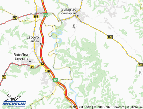 Mapa MICHELIN Gložane - ViaMichelin