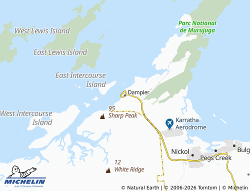 Mapa MICHELIN Dampier - ViaMichelin
