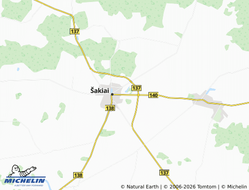 MICHELIN Girėnai map - ViaMichelin