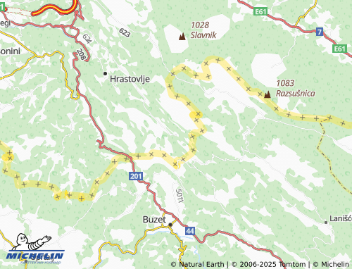 MICHELIN-Landkarte Rakitovec - ViaMichelin