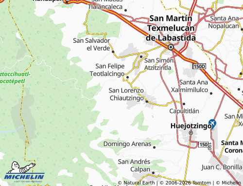 Mappa MICHELIN San Juan Tetla - ViaMichelin