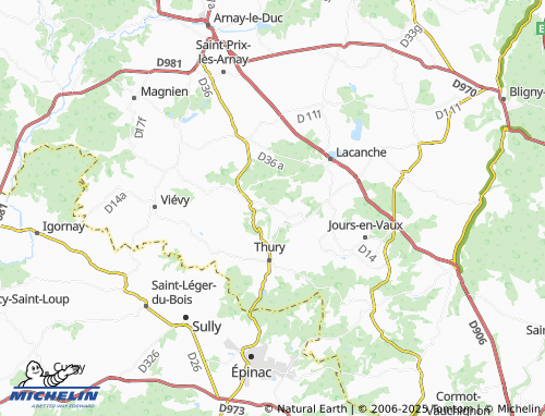 Carte MICHELIN Saint-Pierre-en-Vaux - ViaMichelin