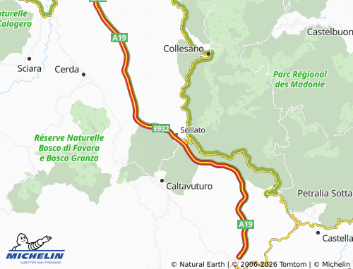 MICHELIN Scillato map - ViaMichelin