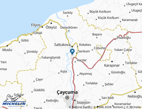 MICHELIN Düz map - ViaMichelin
