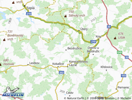 Mappa MICHELIN Bezdružice - ViaMichelin