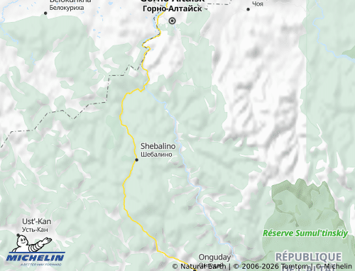 MICHELIN-Landkarte Tschemalski Rajon - ViaMichelin