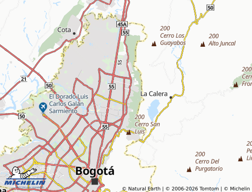 Mapa MICHELIN Los Cedros Oriental - ViaMichelin