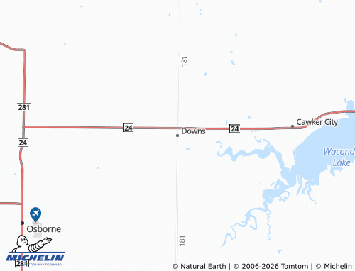 Mapa MICHELIN Downs - ViaMichelin