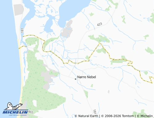 Kaart MICHELIN Skrumsager Mark - ViaMichelin