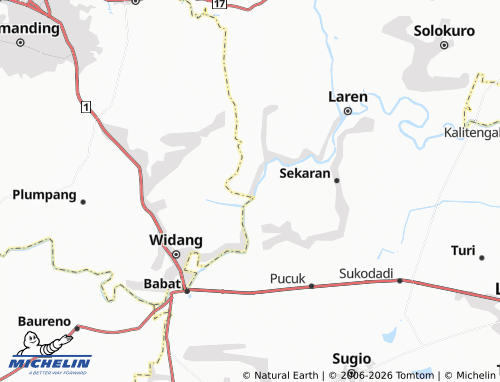 MICHELIN Duri Kulon map - ViaMichelin