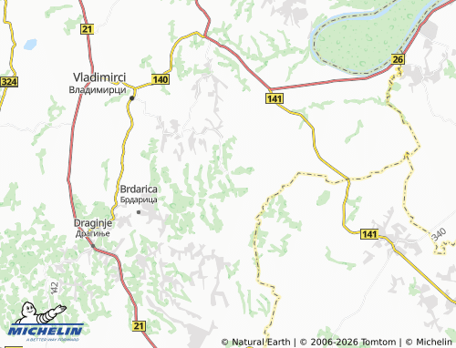 MICHELIN-Landkarte Krnić - ViaMichelin