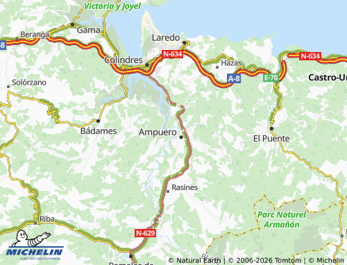 MICHELIN Marrón map - ViaMichelin