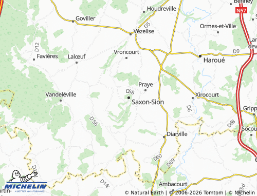 MICHELIN Saxon-Sion map - ViaMichelin