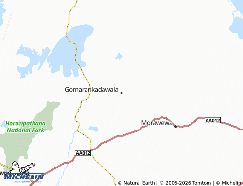 MICHELIN Gomarankadawala map - ViaMichelin