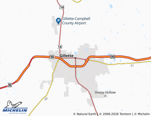 Mappa MICHELIN Gillette - ViaMichelin