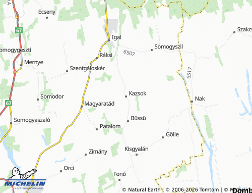 Mapa MICHELIN Kazsok - ViaMichelin