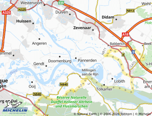 MICHELIN Pannerden map - ViaMichelin