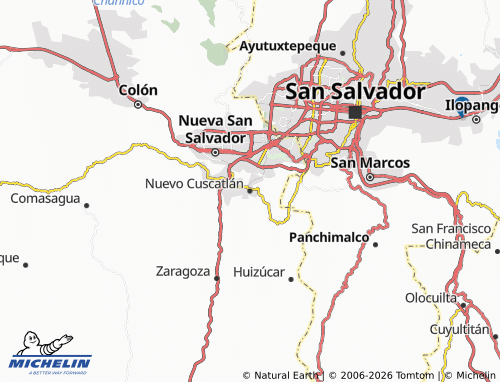 Mappa MICHELIN Nuevo Cuscatlán - ViaMichelin