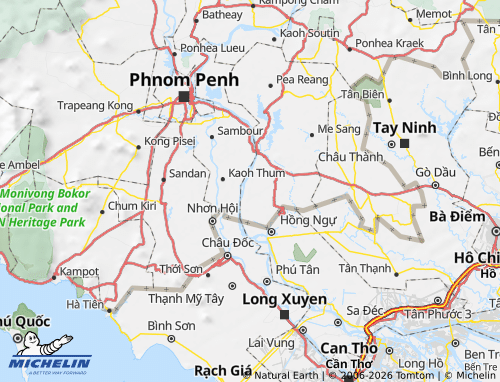 Mapa MICHELIN Peam Chor - ViaMichelin