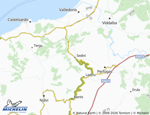Mapa MICHELIN Sedini - ViaMichelin