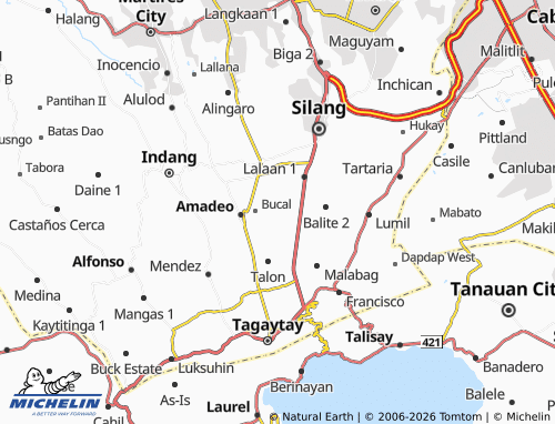 MICHELIN Minantok Silangan map - ViaMichelin