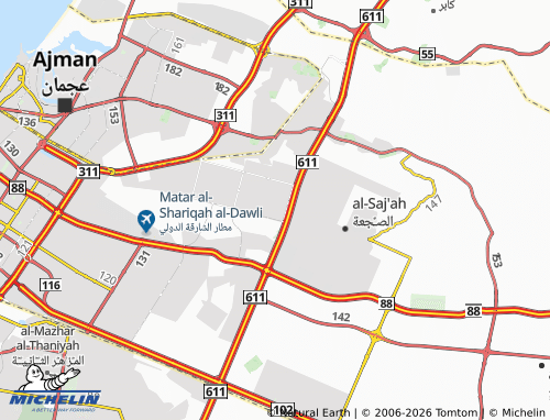 MICHELIN Kshishah 6 map - ViaMichelin