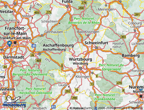 MICHELIN Main-Spessart map - ViaMichelin
