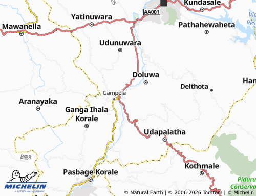 MICHELIN Gampolawatta map - ViaMichelin