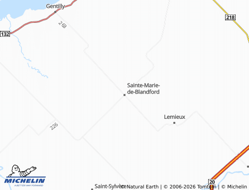 Mappa MICHELIN Sainte-Marie-de-Blandford - ViaMichelin
