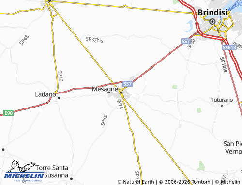 Mapa MICHELIN Mesagne - ViaMichelin