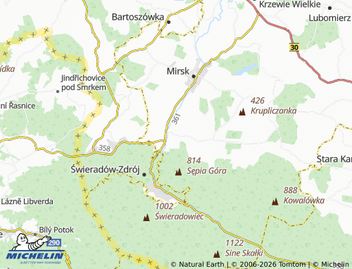 Mappa MICHELIN Krobica - ViaMichelin