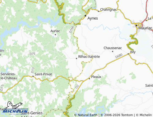 MICHELIN Rilhac-Xaintrie map - ViaMichelin