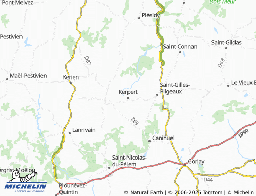 MICHELIN Kerpert map - ViaMichelin