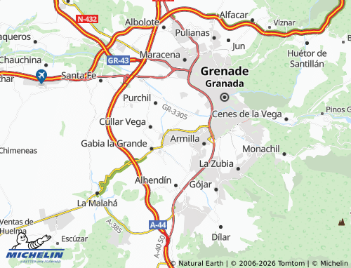 Mappa MICHELIN Churriana de la Vega - ViaMichelin