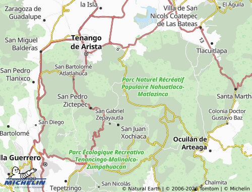 Carte MICHELIN Joquicingo de León Guzmán - ViaMichelin