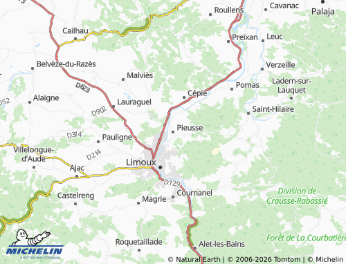 MICHELIN Pieusse map - ViaMichelin