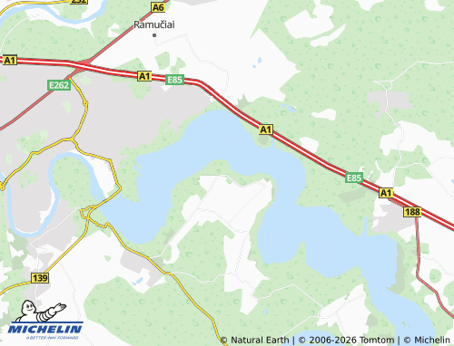 MICHELIN Žiegždriai map - ViaMichelin