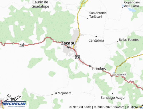 Mapa MICHELIN Valle de Zacapu - ViaMichelin