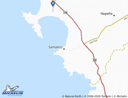 Carte MICHELIN Samanco - ViaMichelin
