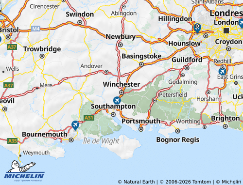Mappa MICHELIN Hampshire - ViaMichelin