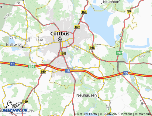 MICHELIN Branitz map - ViaMichelin