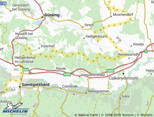 Mappa MICHELIN Nemesmedves - ViaMichelin