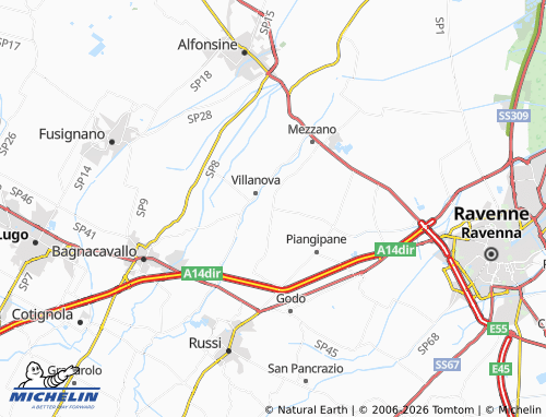 Mappa MICHELIN Santerno - ViaMichelin