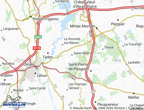 MICHELIN Saint-Hélen map - ViaMichelin