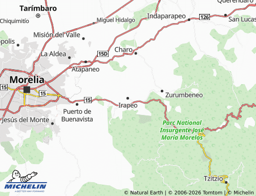 MICHELIN Irapeo map - ViaMichelin