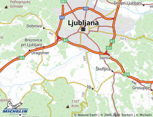 Mappa MICHELIN Črna vas - ViaMichelin