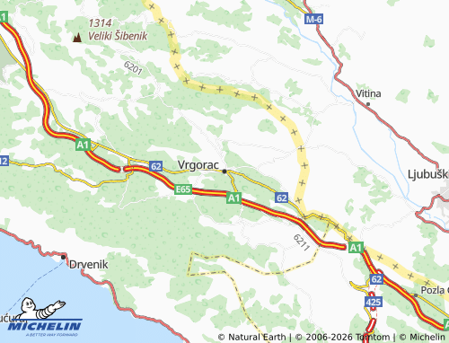 MICHELIN Vrgorac map - ViaMichelin