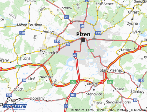 Mappa MICHELIN Plzeň 3 - ViaMichelin