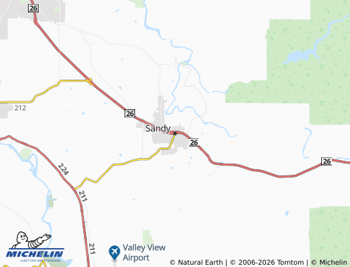 MICHELIN Sandy map - ViaMichelin